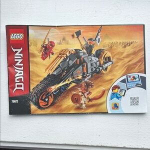 LEGO Ninjago Desert Motorcycle Set - Black and Orange- instructions only